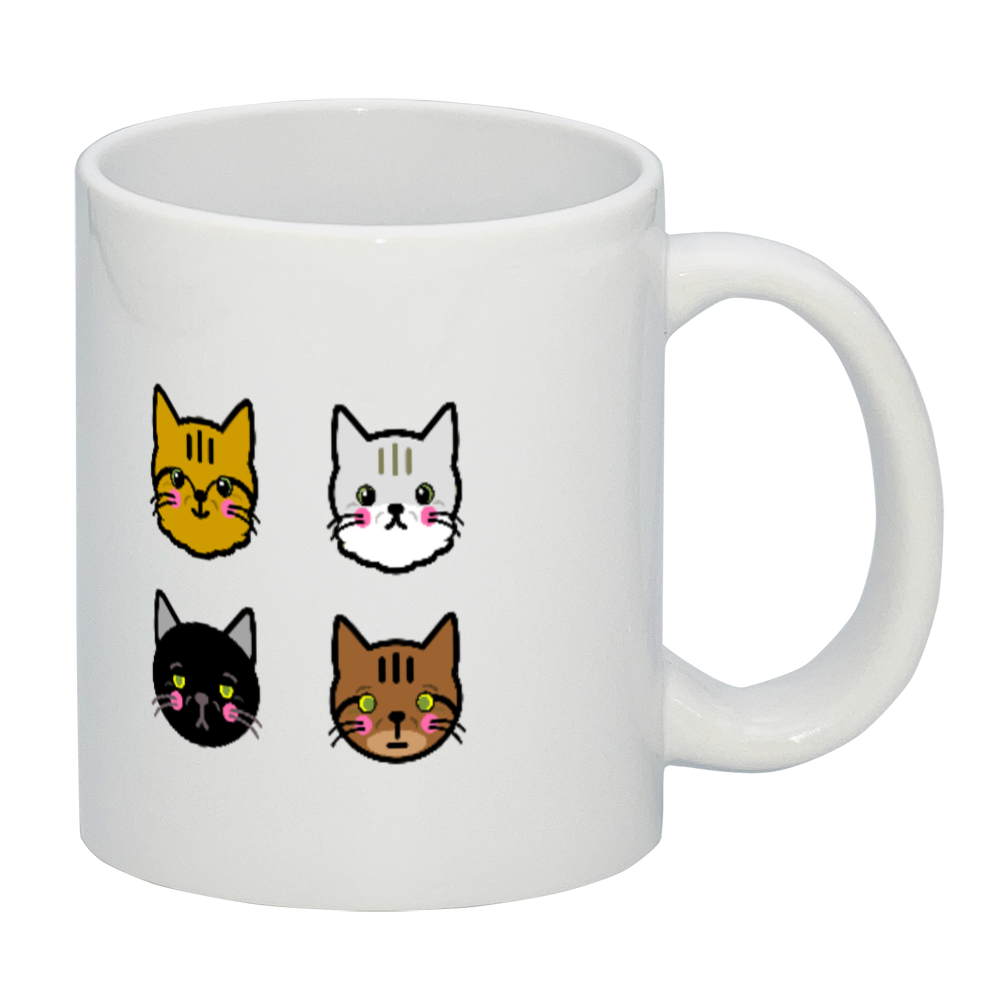 １ メイン (MC01WHORG) マグカップ - Life with Old Cats