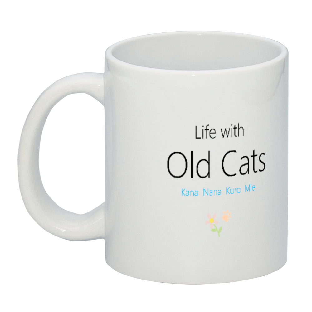 ロゴ マグカップ - Life with Old Cats