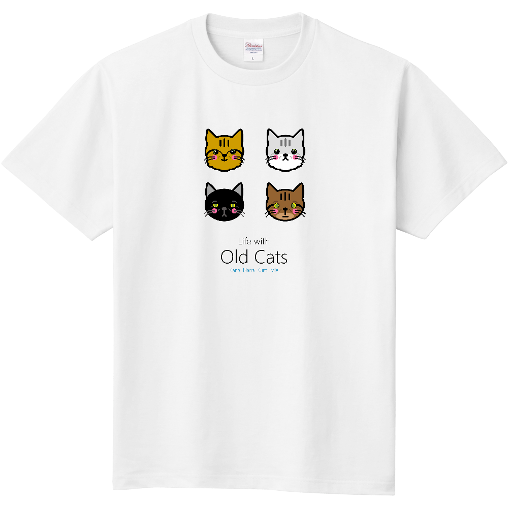 １ メイン (TS01SWORG) Tシャツ - Life with Old Cats