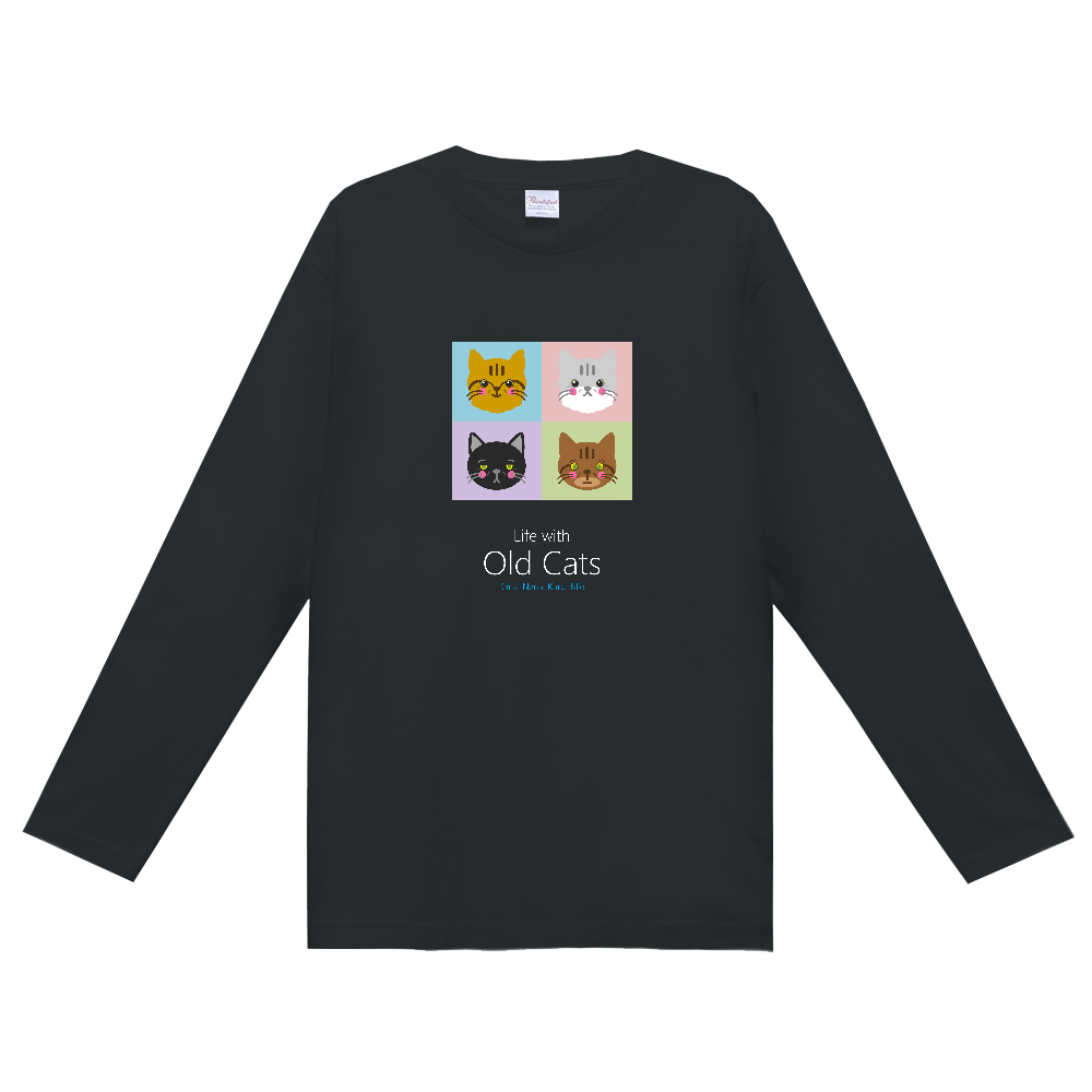 ２ メイン (TS02LBFLT) Tシャツ - Life with Old Cats