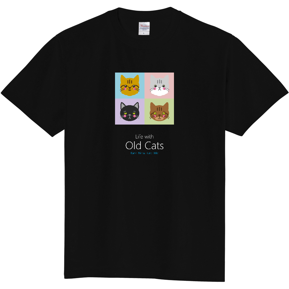 ２ メイン (TS02SBFLT) Tシャツ - Life with Old Cats
