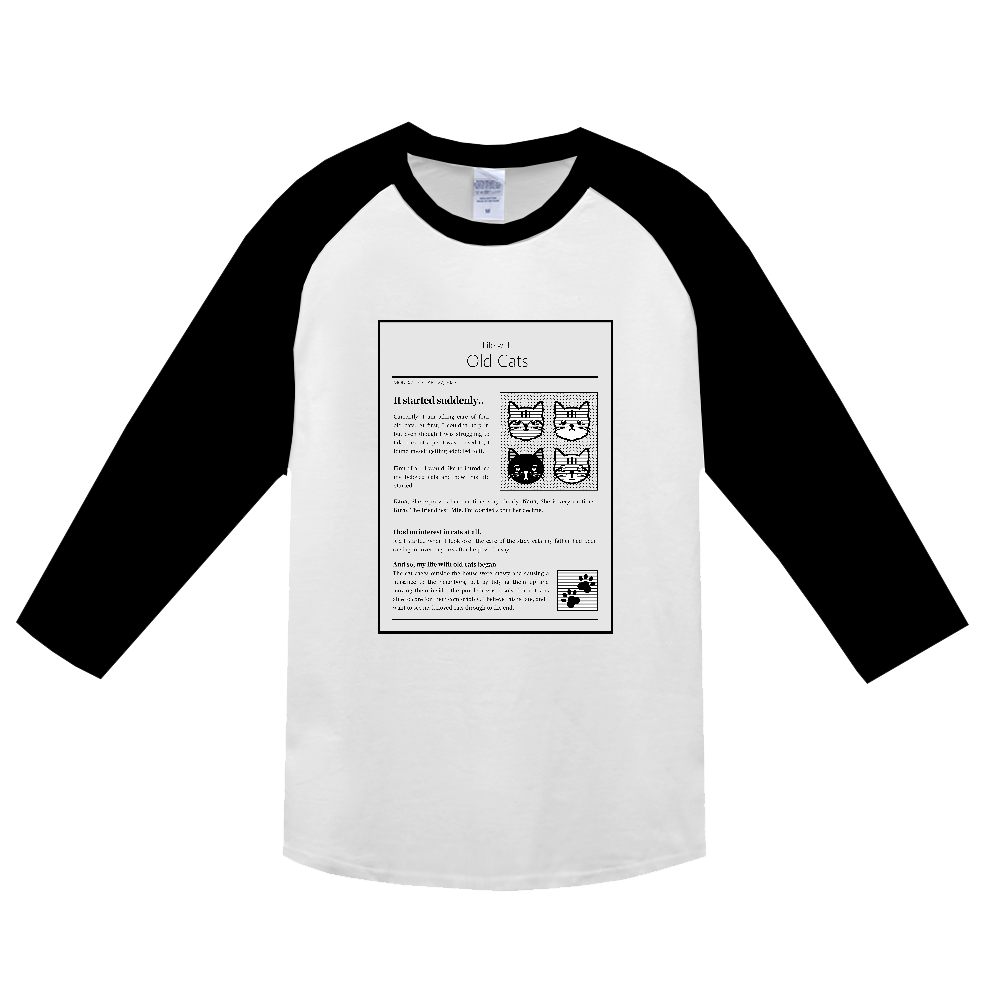 ４ メイン (TS04LBMNT) Tシャツ - Life with Old Cats