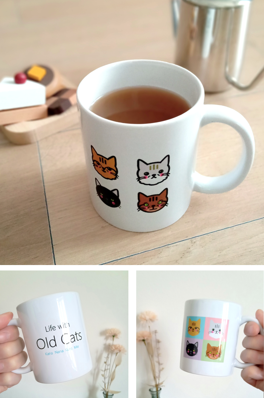 マグカップ - Life with Old Cats